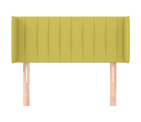 vidaXL Tăblie de pat cu aripioare verde 103x16x78/88 cm textil