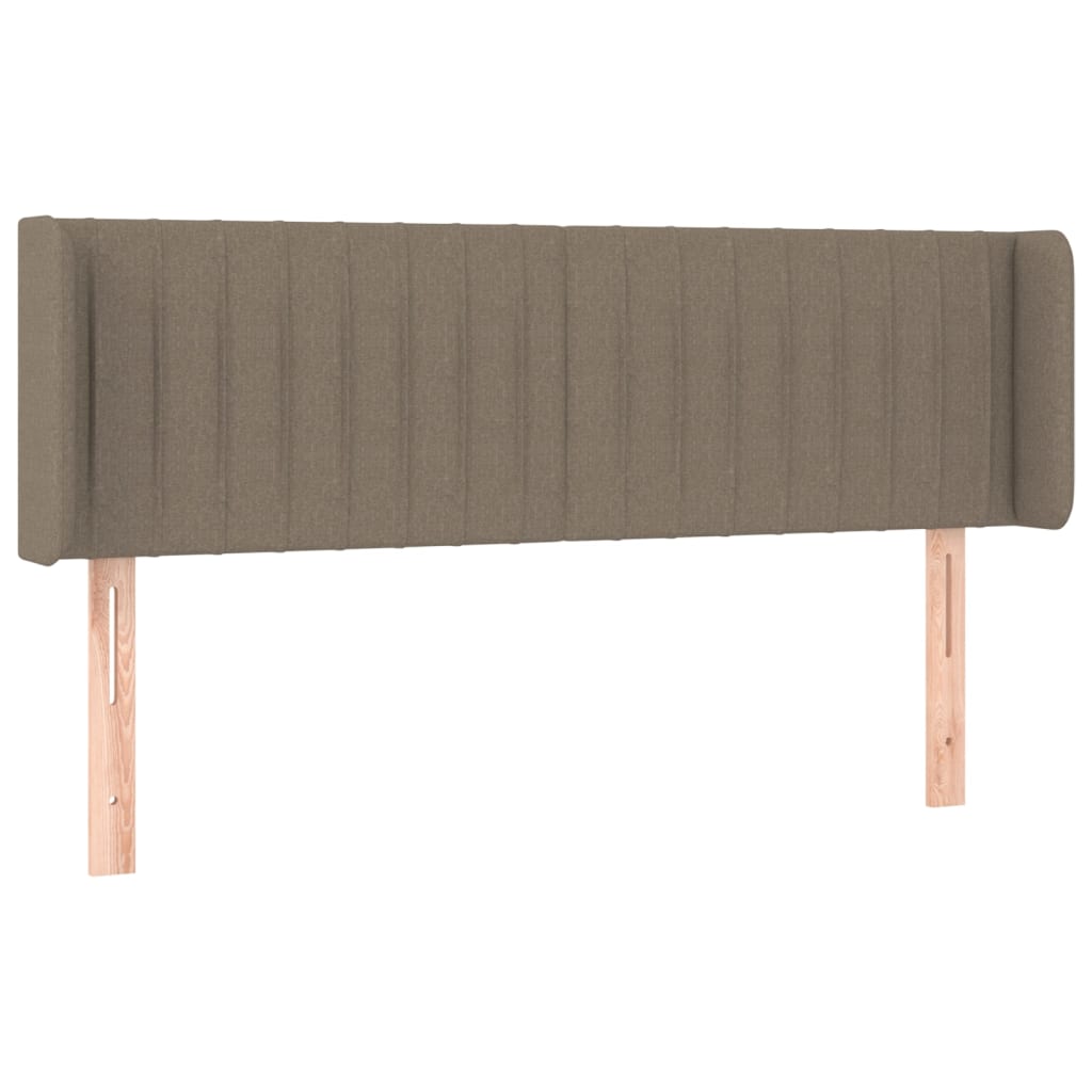 vidaXL Čelo postele typu ušák taupe 147 x 16 x 78/88 cm textil