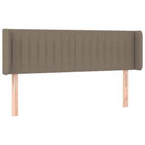 Čelo postele typu ušák taupe 147 x 16 x 78/88 cm textil - obrázek 2