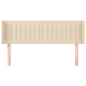 Čelo postele typu ušák krémové 147 x 16 x 78/88 cm textil - obrázek 3
