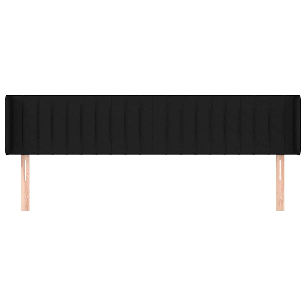 vidaXL Hoofdbord met randen 163x16x78/88 cm stof zwart, foto 2