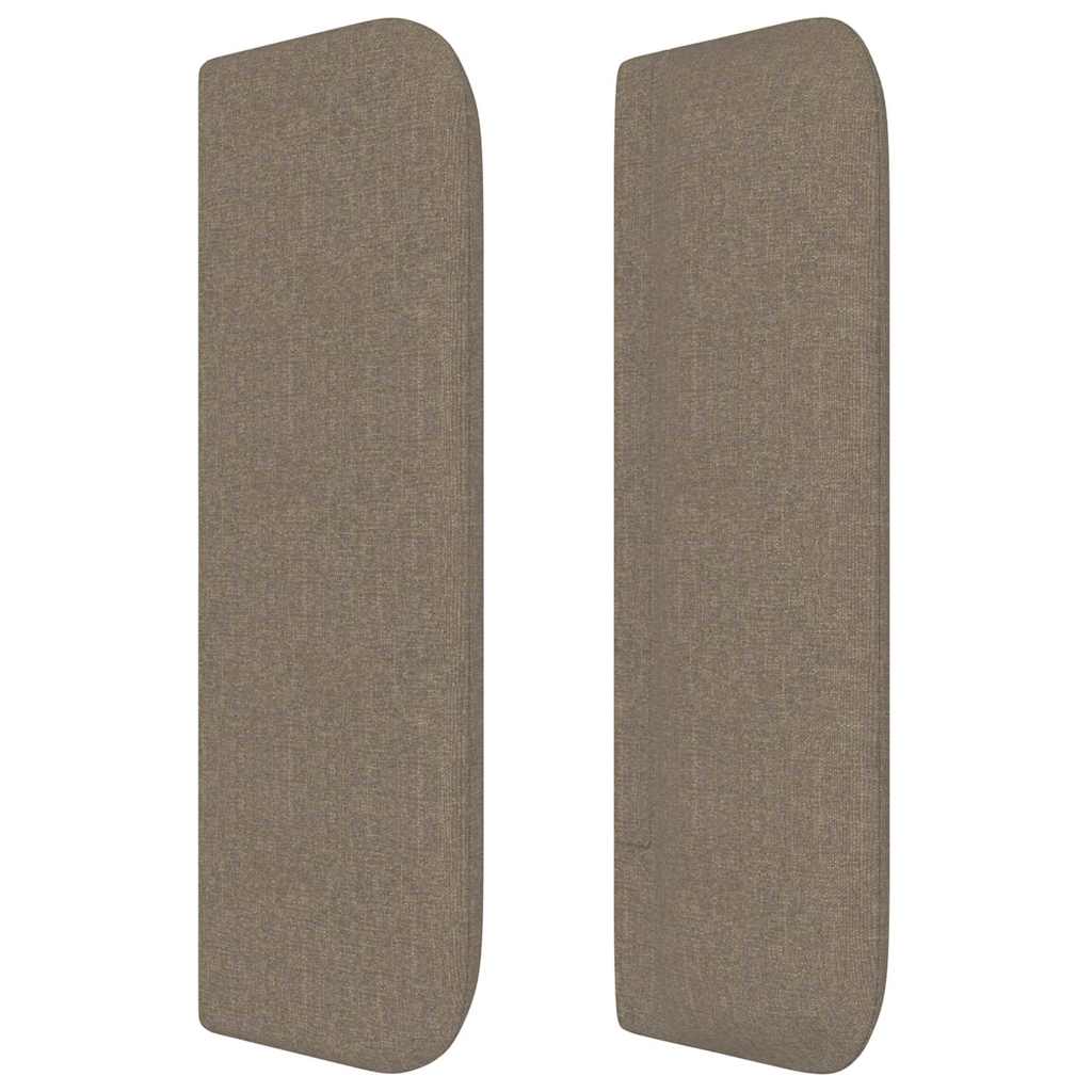 vidaXL Hoofdbord met randen 163x16x78/88 cm stof taupe, foto 4