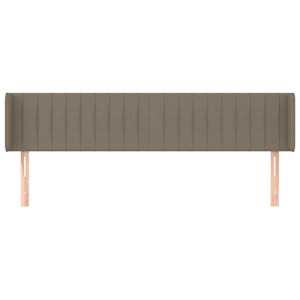 Čelo postele typu ušák taupe 183x16x78/88 cm textil - obrázek 3