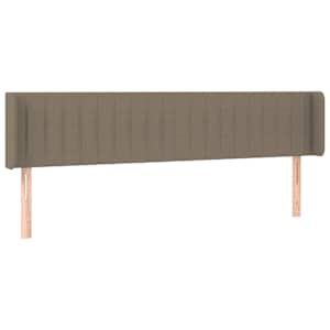 Čelo postele typu ušák taupe 203 x 16 x 78/88 cm textil - obrázek 2