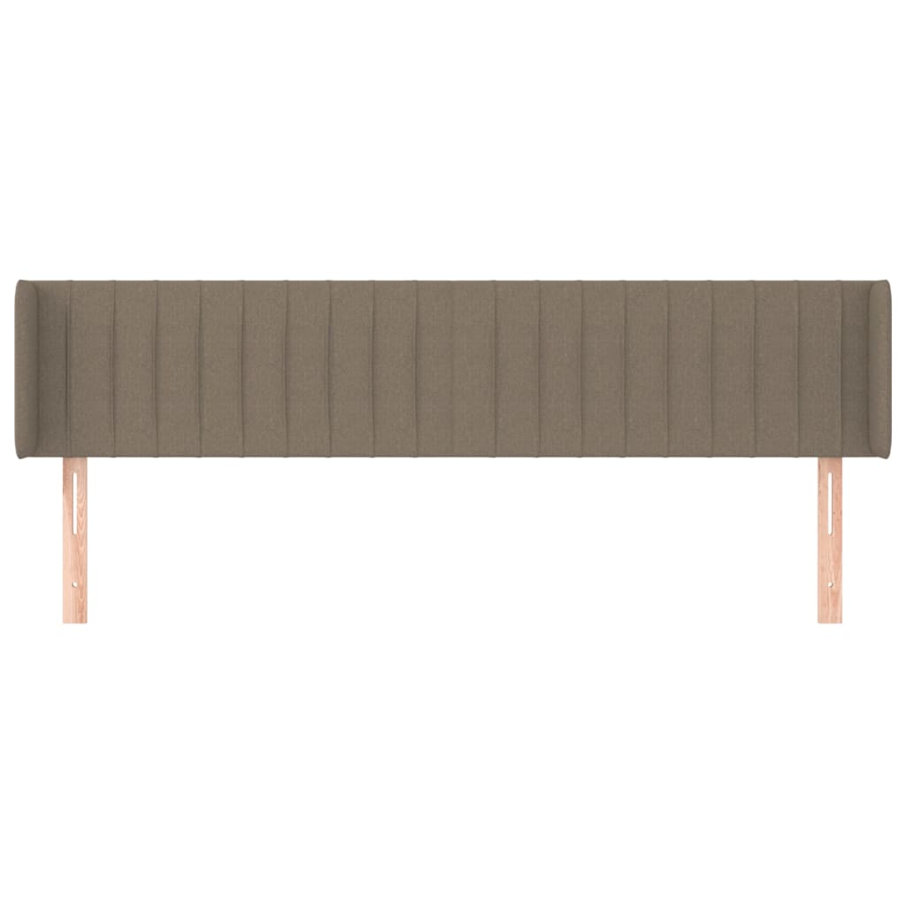 Thumbnail - vidaXL Kopfteil mit Ohren Taupe 203x16x78/88 cm Stoff