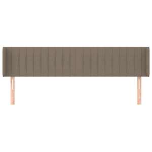 Čelo postele typu ušák taupe 203 x 16 x 78/88 cm textil - obrázek 3
