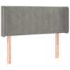vidaXL voodipeats servadega, helehall, 83x16x78/88 cm, samet