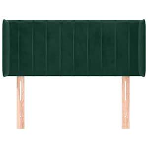 Čelo postele typu ušák tmavě zelená 83x16x78/88 cm samet - obrázek 3