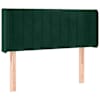 vidaXL voodipeats servadega, tumeroheline, 93x16x78/88 cm, samet