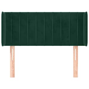 Čelo postele typu ušák tmavě zelená 93x16x78/88 cm samet - obrázek 3