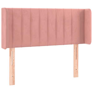 Čelo postele typu ušák růžová 93x16x78/88 cm samet - obrázek 2