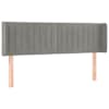 vidaXL voodipeats servadega, helehall, 147x16x78/88 cm, samet