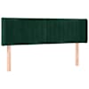 vidaXL voodipeats servadega, tumeroheline, 147x16x78/88 cm, samet