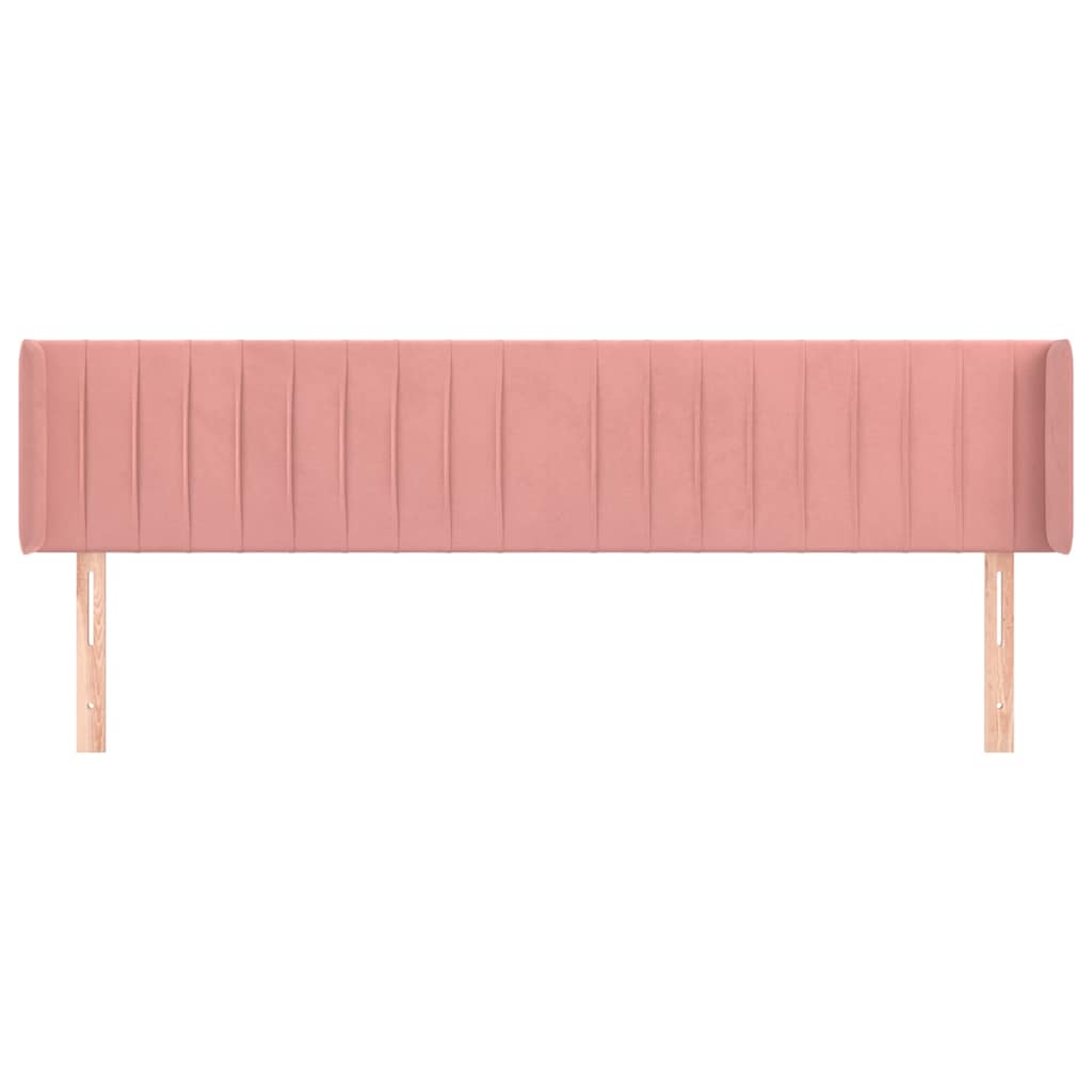 vidaXL Hoofdbord met randen 163x16x78/88 cm fluweel roze, foto 2