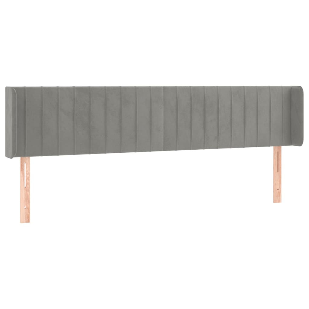 vidaXL ÄŚelo postele typu uĹˇĂˇk svÄ›tle ĹˇedĂ© 183x16x78/88 cm samet