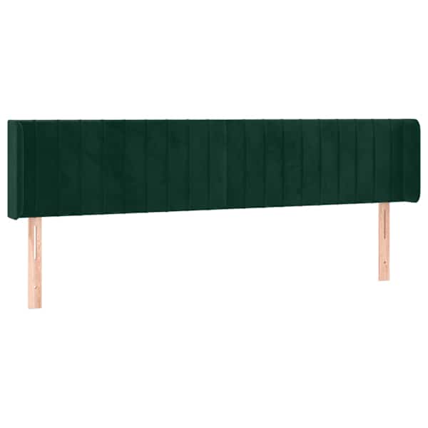 vidaXL voodipeats servadega, tumeroheline, 183x16x78/88 cm, samet
