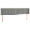 vidaXL voodipeats servadega, helehall, 203x16x78/88 cm, samet