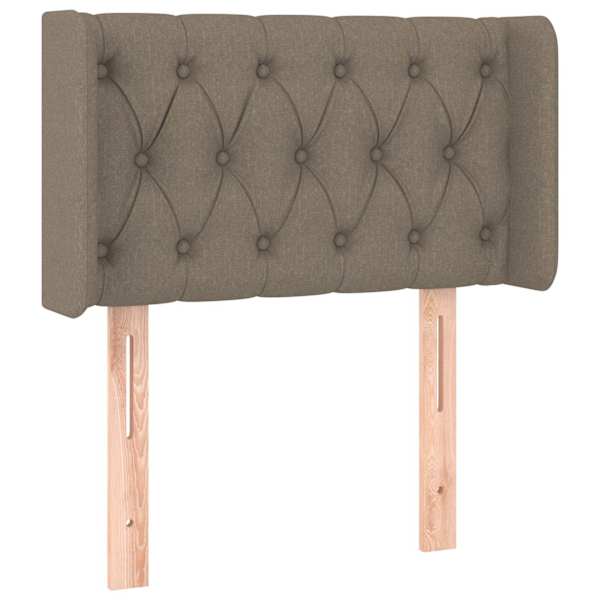 vidaXL voodipeats servadega, pruunikashall, 83x16x78/88 cm, kangas