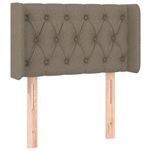 Čelo postele typu ušák taupe 83 x 16 x 78/88 cm textil - obrázek 2