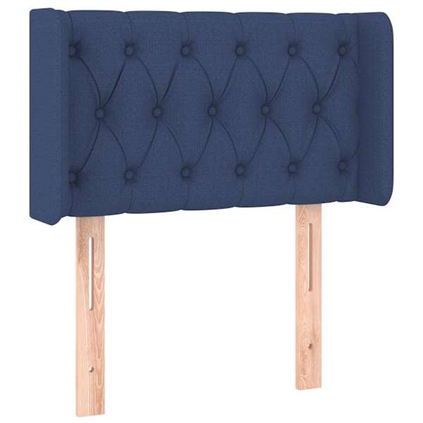 vidaXL voodipeats servadega, sinine, 83x16x78/88 cm, kangas