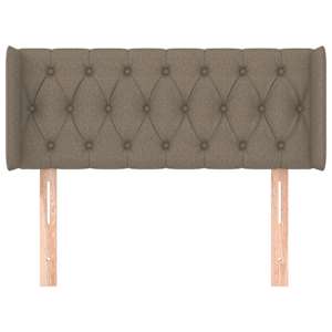Čelo postele typu ušák taupe 93 x 16 x 78/88 cm textil - obrázek 3