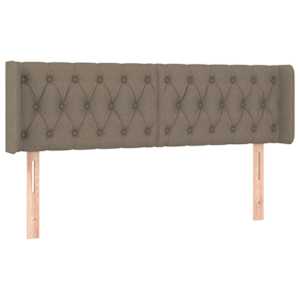 Čelo postele typu ušák taupe 147 x 16 x 78/88 cm textil - obrázek 2