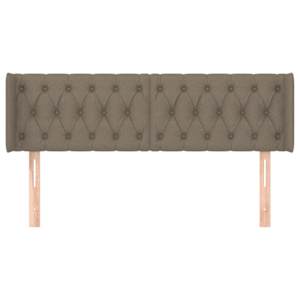 Čelo postele typu ušák taupe 147 x 16 x 78/88 cm textil - obrázek 3