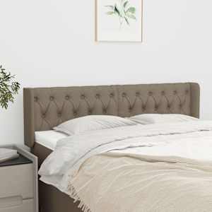Čelo postele typu ušák taupe 147 x 16 x 78/88 cm textil - obrázek 1