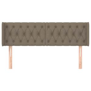 Čelo postele typu ušák taupe 163 x 16 x 78/88 cm textil - obrázek 3