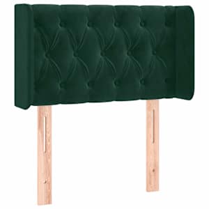 vidaXL voodipeats servadega, tumeroheline, 83x16x78/88 cm, samet