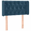 vidaXL voodipeats servadega, tumesinine, 83x16x78/88 cm, samet