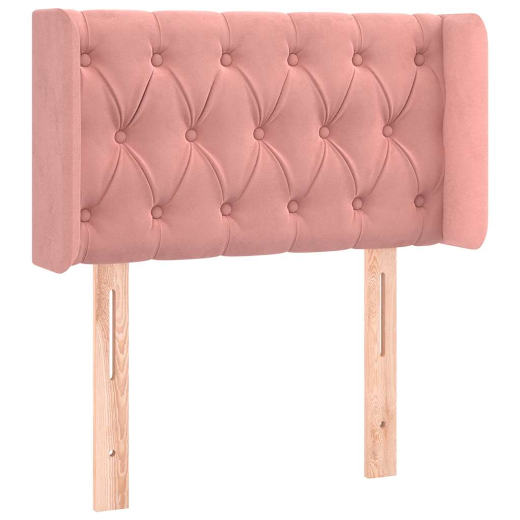 vidaXL Hoofdbord met randen 83x16x78/88 cm fluweel roze, foto 3