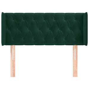 Čelo postele typu ušák tmavě zelená 93x16x78/88 cm samet - obrázek 3