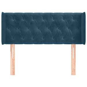 Čelo postele typu ušák tmavě modrá 93x16x78/88 cm samet - obrázek 3