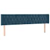 vidaXL voodipeats servadega, tumesinine, 183x16x78/88 cm, samet