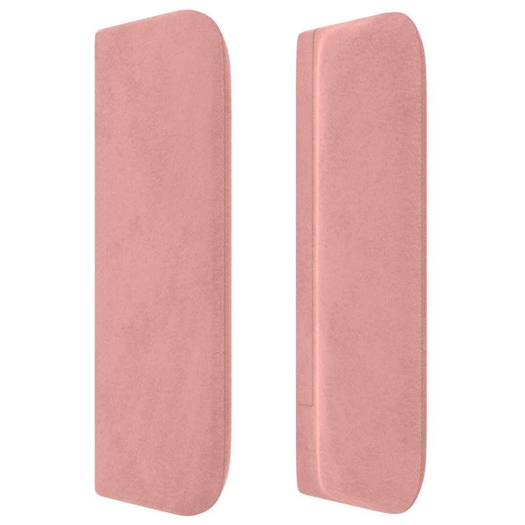 vidaXL Hoofdbord met randen 183x16x78/88 cm fluweel roze, foto 4