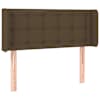 vidaXL voodipeats servadega, tumepruun, 83x16x78/88 cm, kangas
