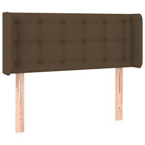 vidaXL voodipeats servadega, tumepruun, 83x16x78/88 cm, kangas