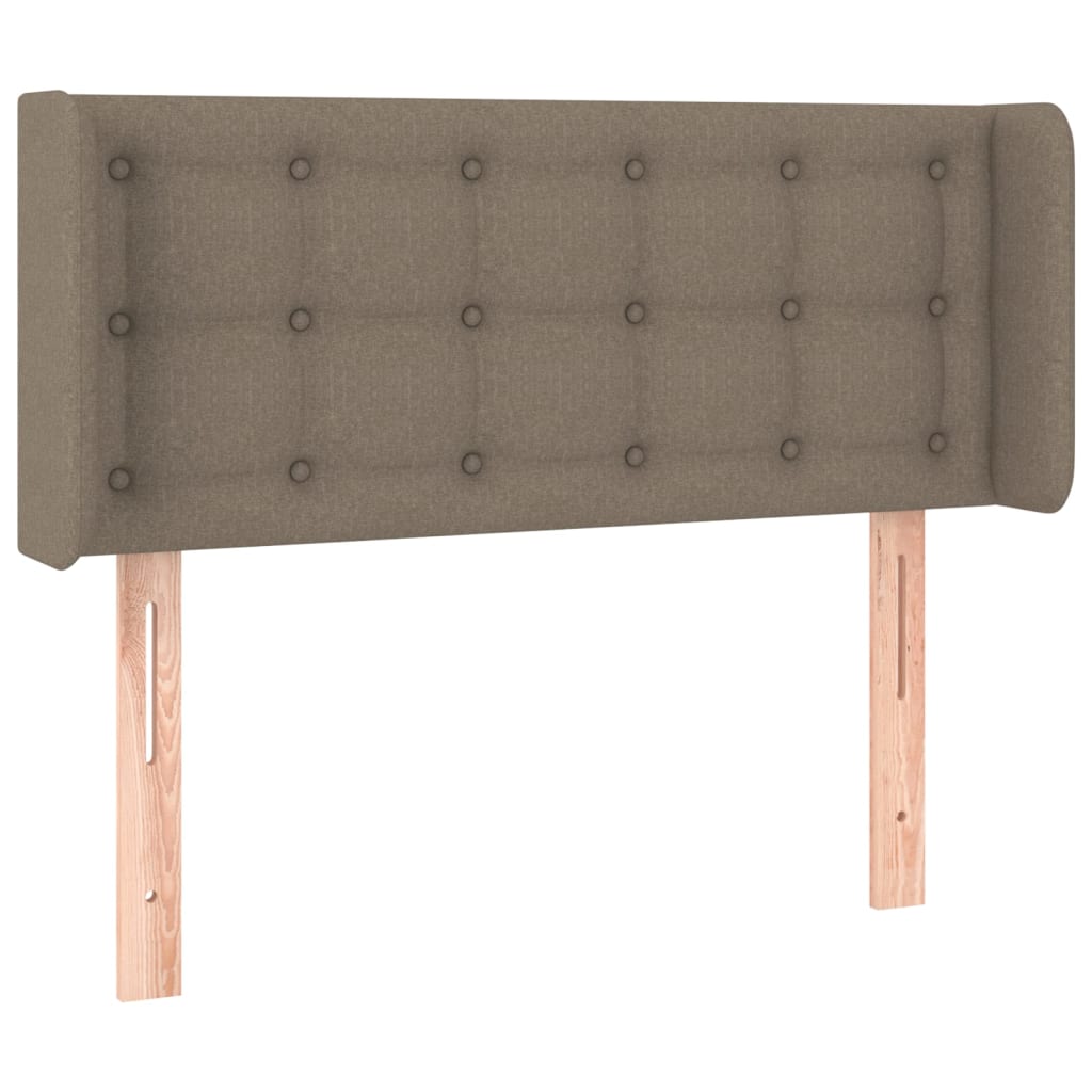 vidaXL Čelo postele typu ušák taupe 83 x 16 x 78/88 cm textil