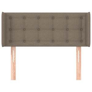 Čelo postele typu ušák taupe 83 x 16 x 78/88 cm textil - obrázek 3