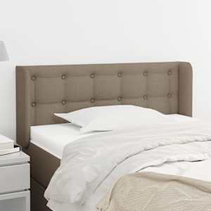 Čelo postele typu ušák taupe 83 x 16 x 78/88 cm textil - obrázek 1