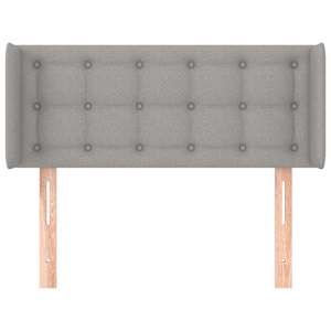 Čelo postele typu ušák světle šedé 93x16x78/88 cm textil - obrázek 3
