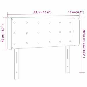Čelo postele typu ušák světle šedé 93x16x78/88 cm textil - obrázek 9