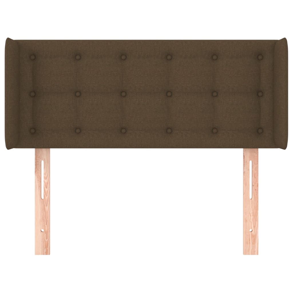 vidaXL Hoofdbord met randen 93x16x78/88 cm stof donkerbruin afbeelding