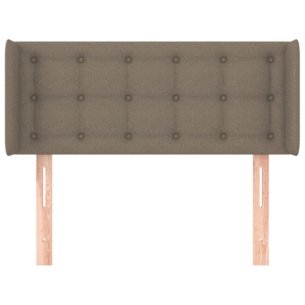 vidaXL Hoofdbord met randen 93x16x78/88 cm stof taupe