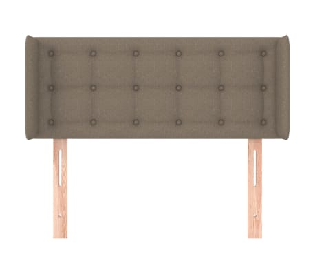 vidaXL Hoofdbord met randen 93x16x78/88 cm stof taupe