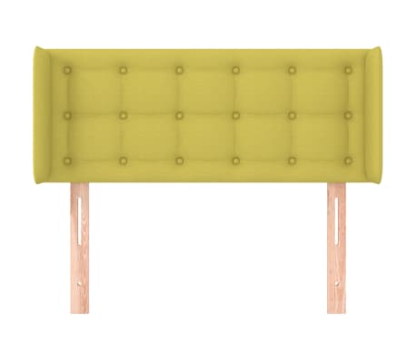 vidaXL Tête de lit avec oreilles Vert 93x16x78/88 cm Tissu