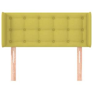 vidaXL Tăblie de pat cu aripioare verde 93x16x78/88 cm textil