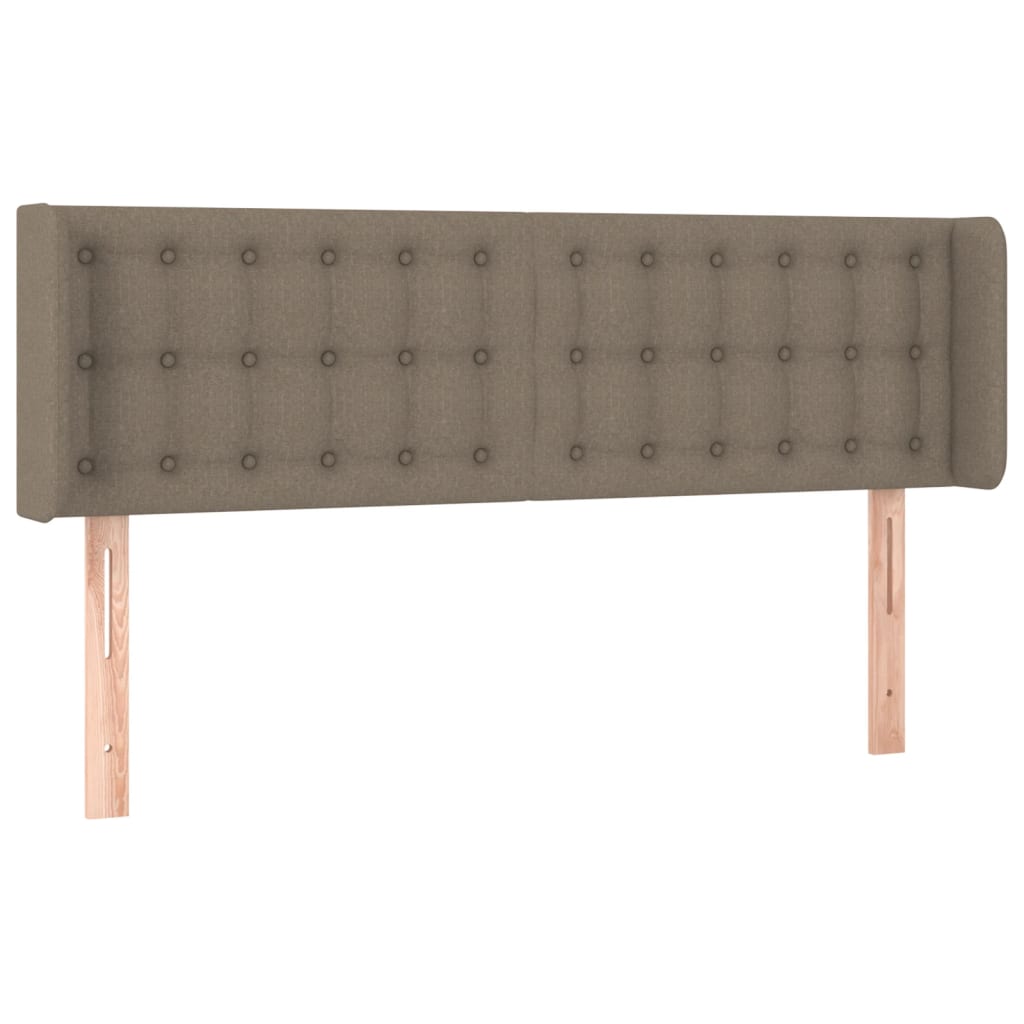 vidaXL Čelo postele typu ušák taupe 147 x 16 x 78/88 cm textil