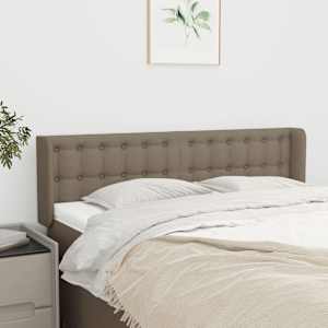 Čelo postele typu ušák taupe 147 x 16 x 78/88 cm textil - obrázek 1